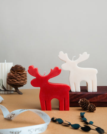 Christmas Candle | Rein Deer Candle | Scented Soy Wax Candle | Handmade Candle | Set Of 2