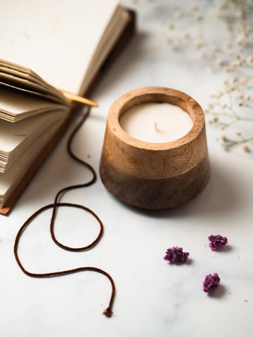 Wooden Container | Scented Soy Wax Candle