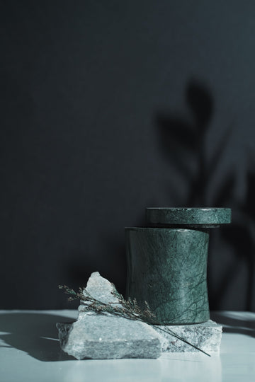 Granite Marble Refillable Candle | Modern Home Minimalist Luxury Decor