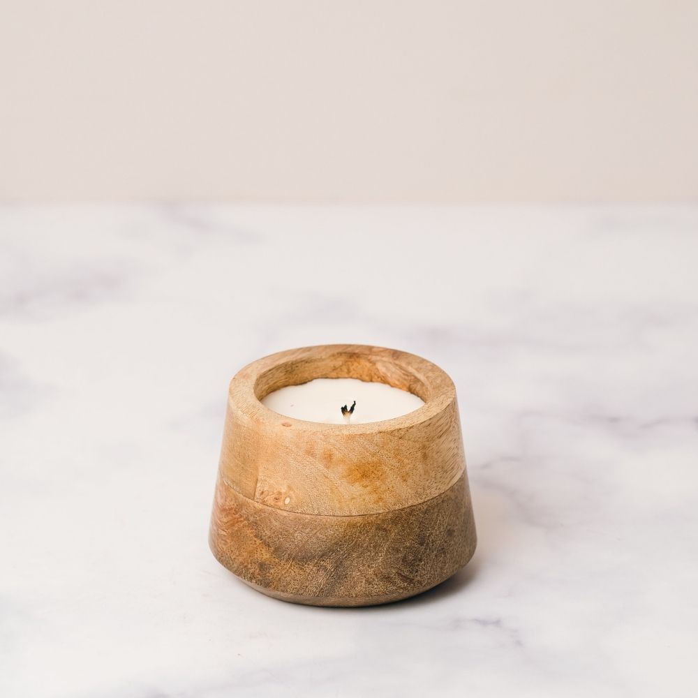 Wooden Container Candle | Scented Soy Wax Candle