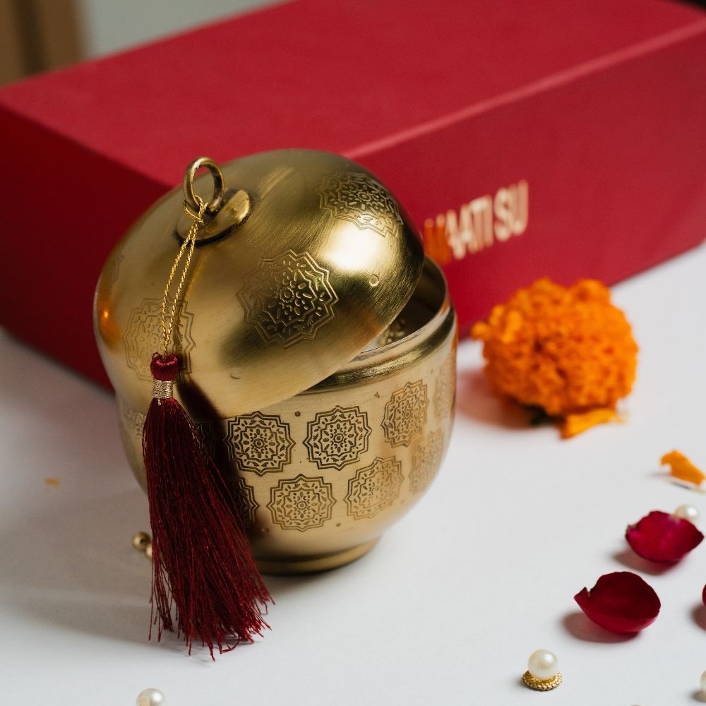 Dhyana | Brass Container | Scented Soy Wax Candle