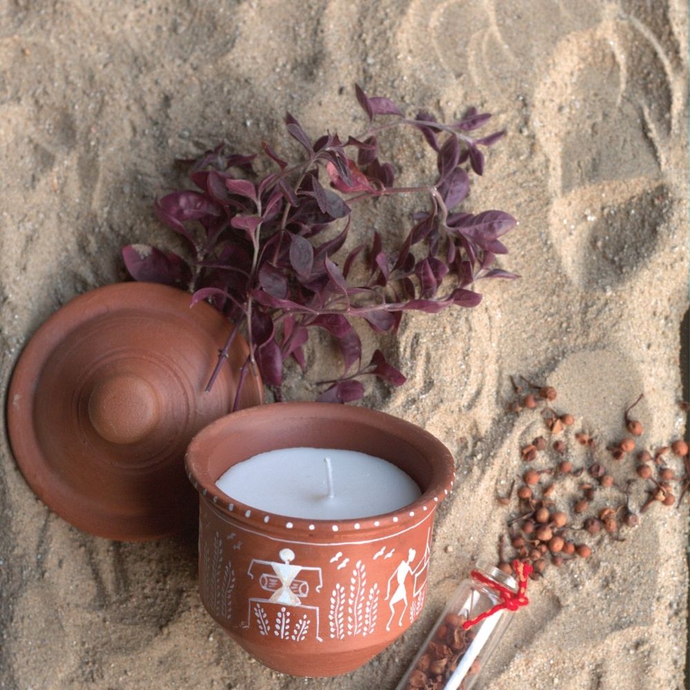 Terracotta Container Candle | Scented Soy Wax Candle