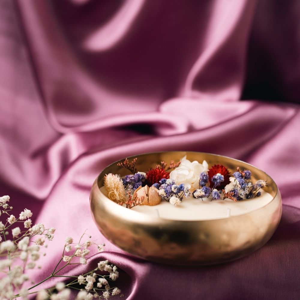 Curved Copper Urli | 5" | Scented Soy Wax Candle