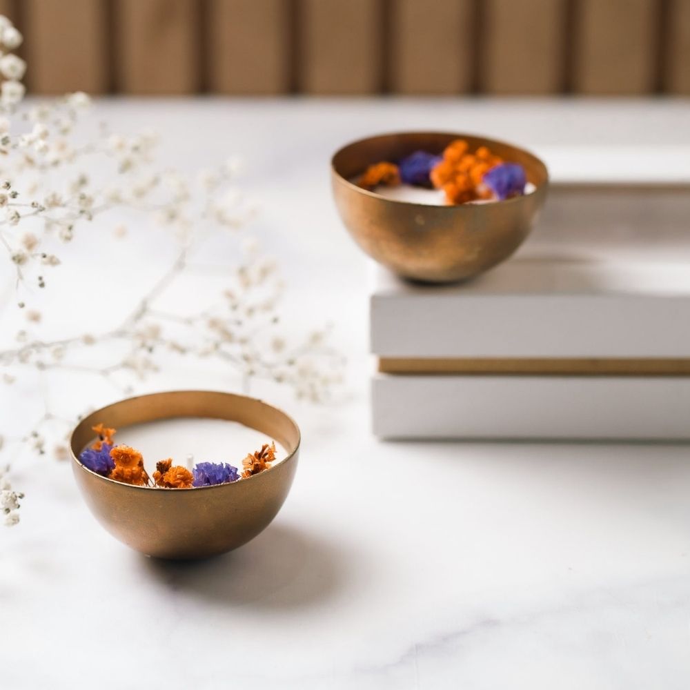 Copper Votive | 2.5" | Set of 2 | Scented Soy Wax Candle