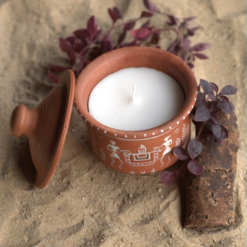 Terracotta Container Candle | Scented Soy Wax Candle