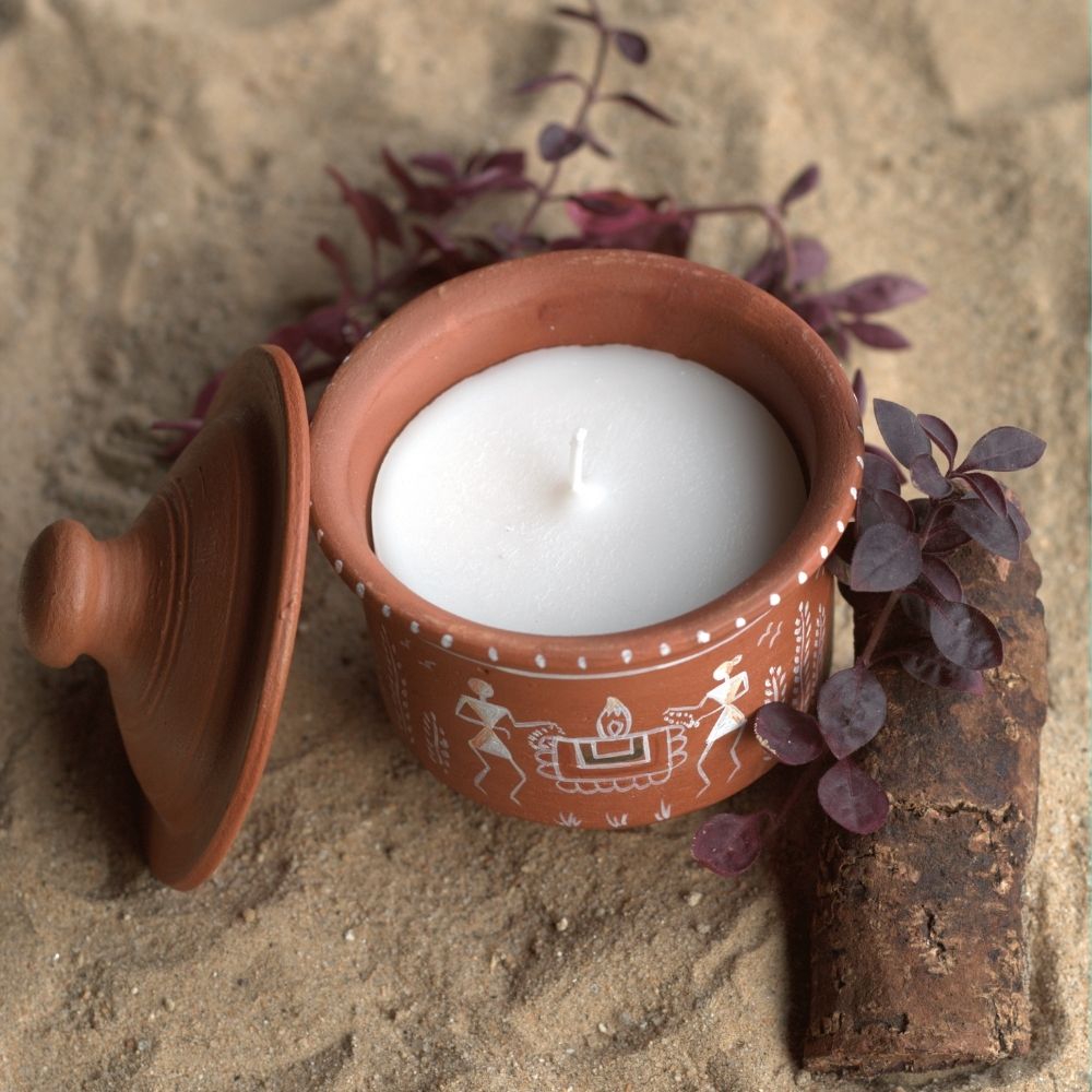 Terracotta Container Candle | Scented Soy Wax Candle