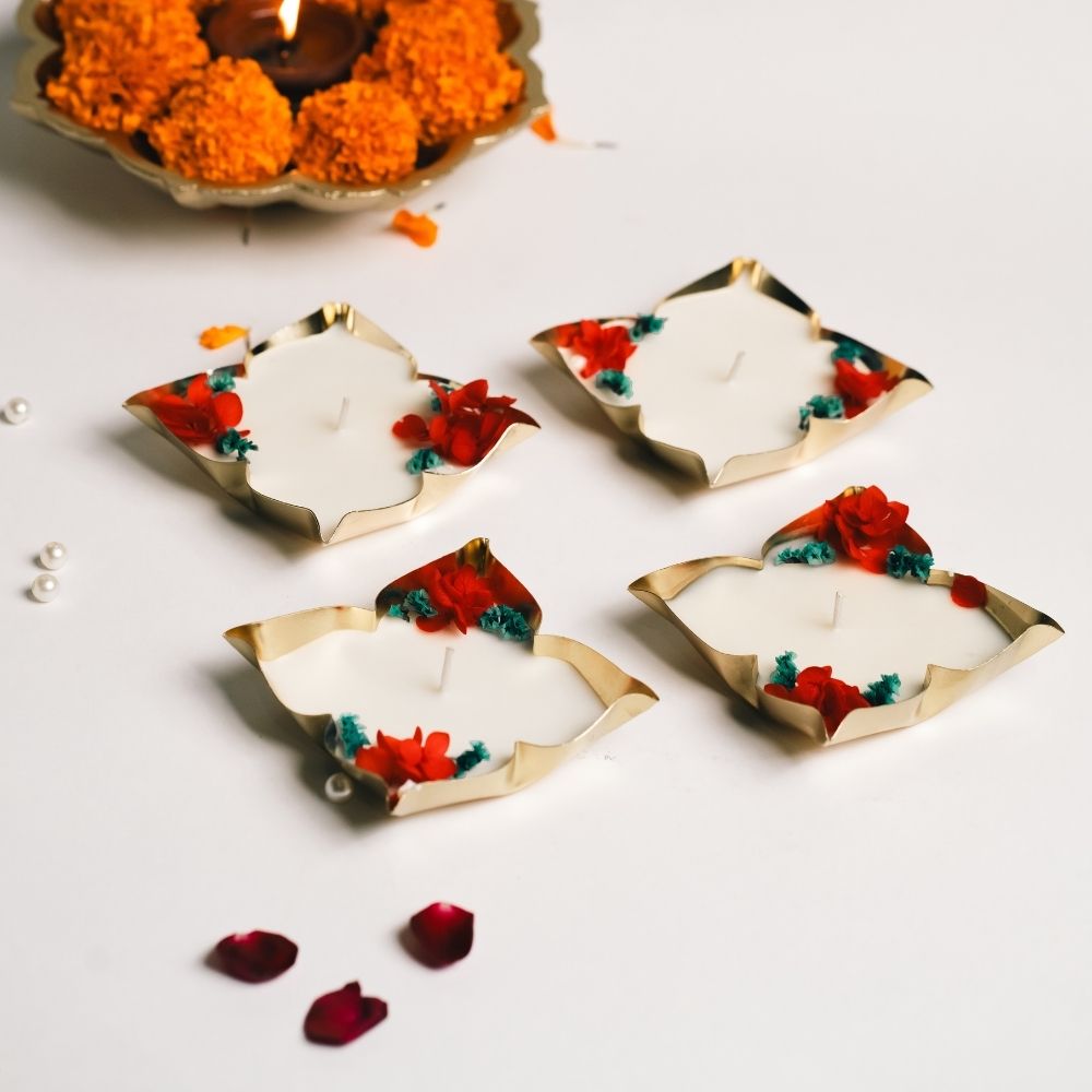 Kashi Deep | Brass Container | Scented Soy Wax Candle