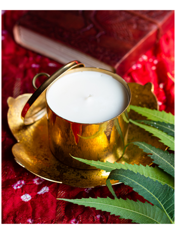 Brass Container Candle With Lid | Scented Soy Wax Candle