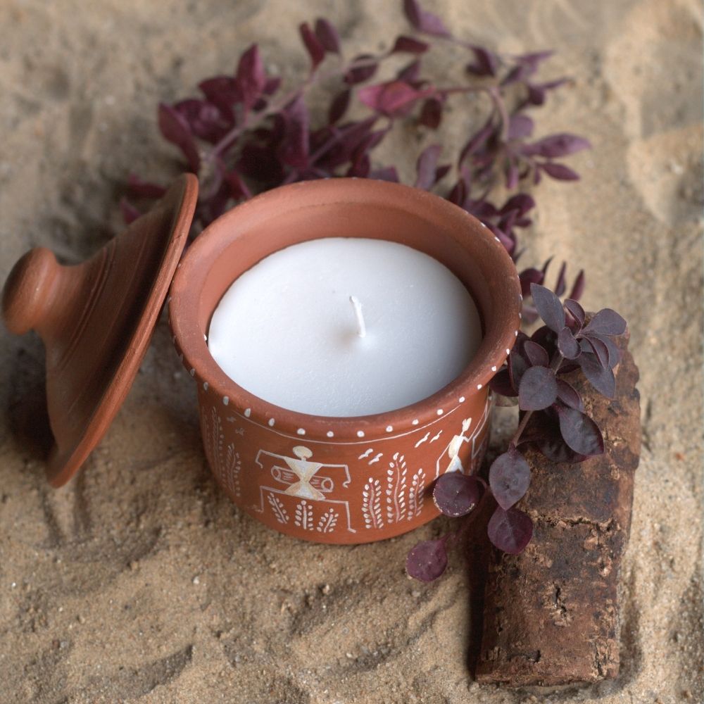 Terracotta Container Candle | Scented Soy Wax Candle