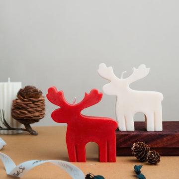 Christmas Reindeer Candle | Set of 2 | Scented Soy Wax Candle