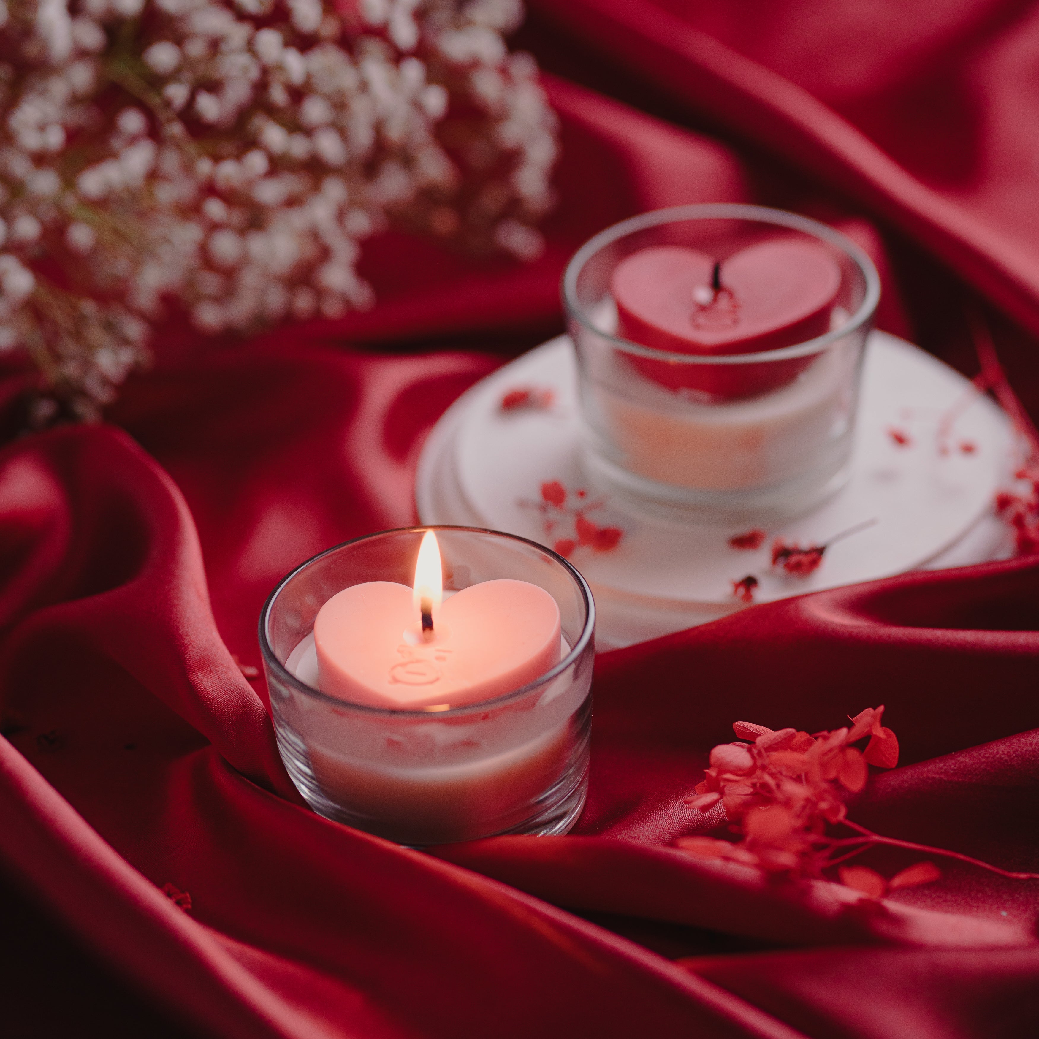 Valentine's Candle | Heart Shape Scented Candle Set Of 2