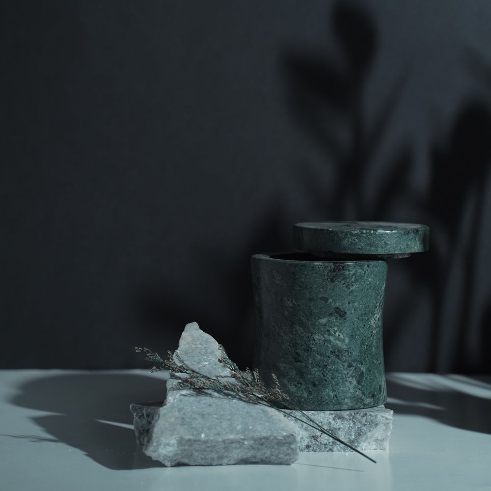 Granite Marble Candle | Refillable | Modern Minimalist Decor