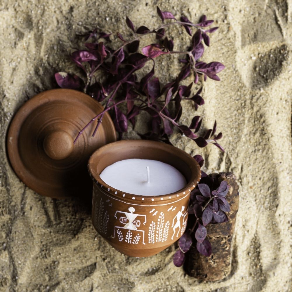 Terracotta Container Candle | Scented Soy Wax Candle