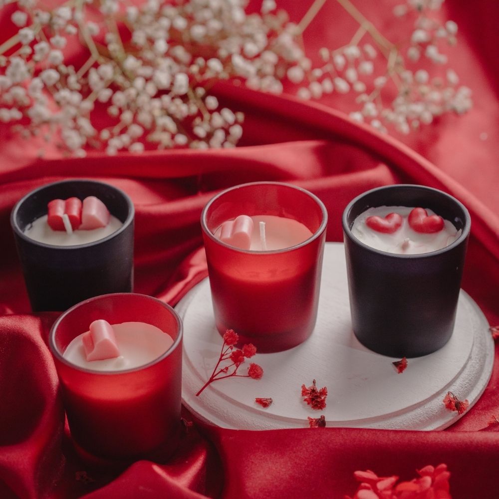 Valentine’s Candle | Set of 4 | Scented Soy Wax Candle