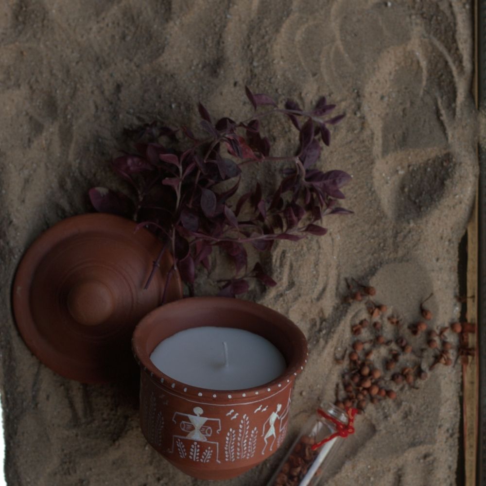 Terracotta Container Candle | Scented Soy Wax Candle