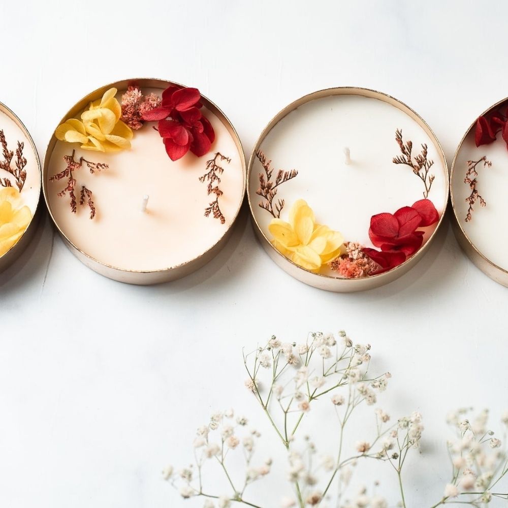 Copper Urli | 3" | Set of 4 | Scented Soy Wax Candle