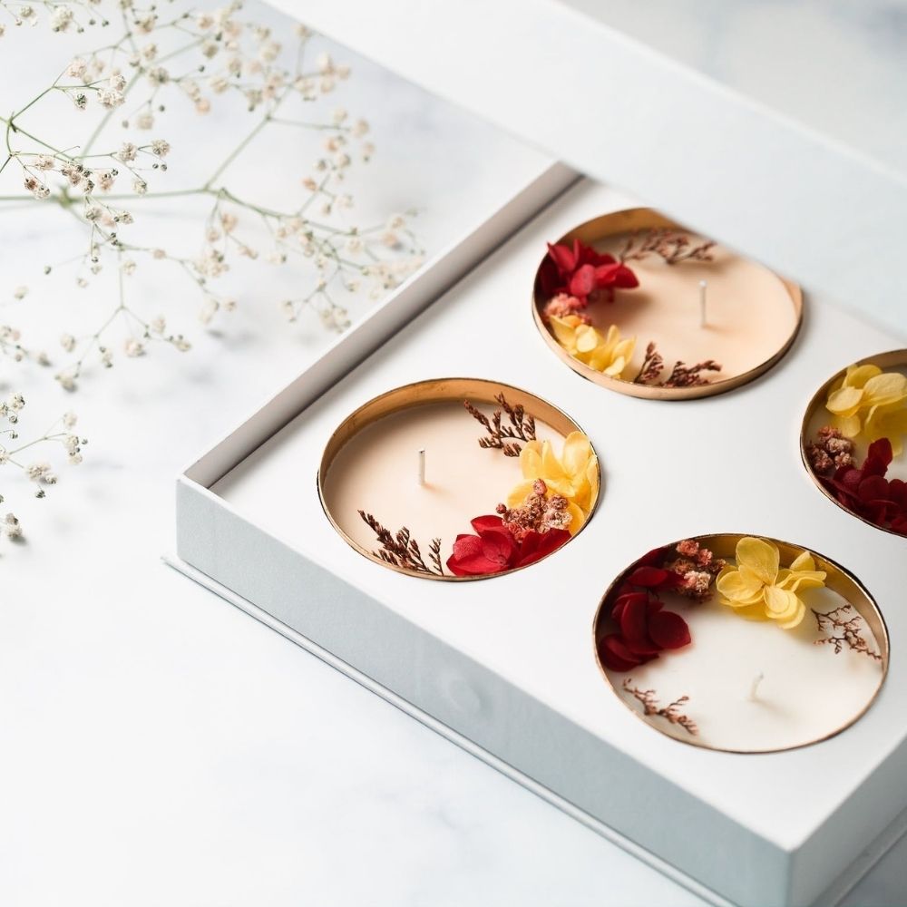 Copper Urli | 3" | Set of 4 | Scented Soy Wax Candle