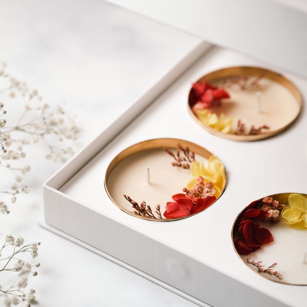 Copper Urli | 3" | Set of 4 | Scented Soy Wax Candle