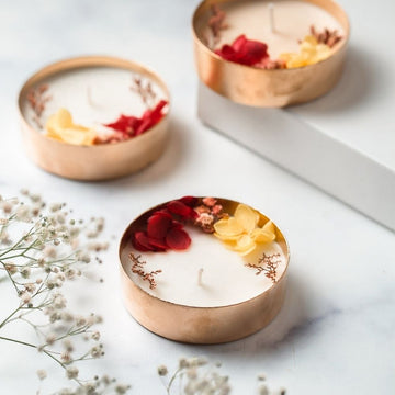 Copper Urli | 3" | Set of 4 | Scented Soy Wax Candle