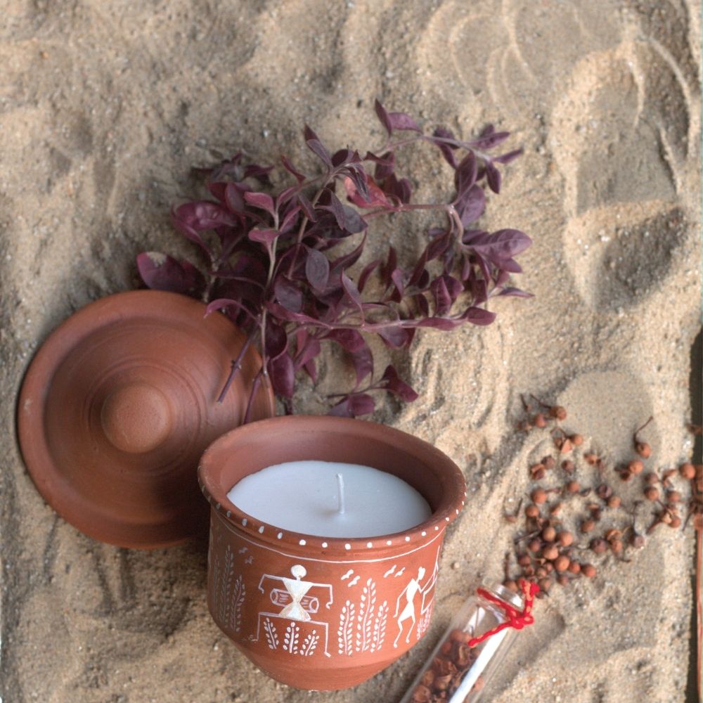 Terracotta Container Candle | Scented Soy Wax Candle