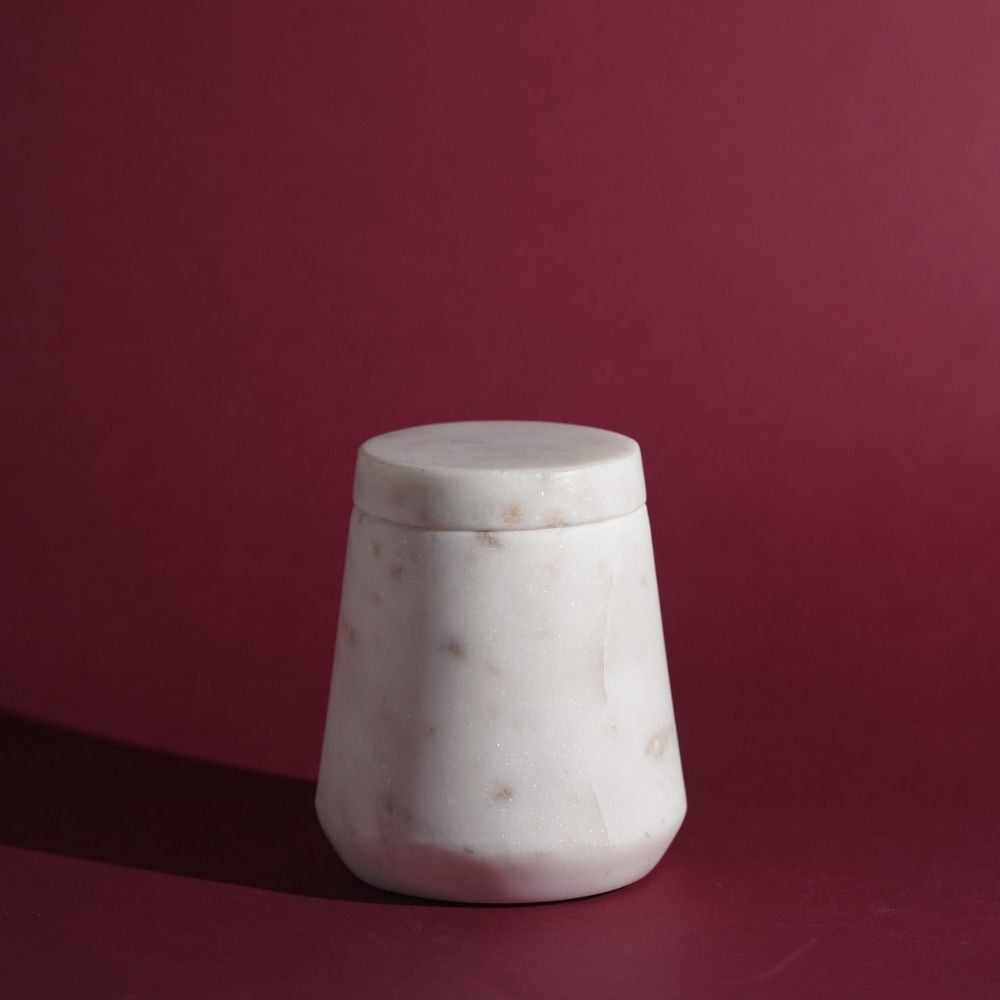 White Marble Candle | Refillable | Modern Minimalist Decor