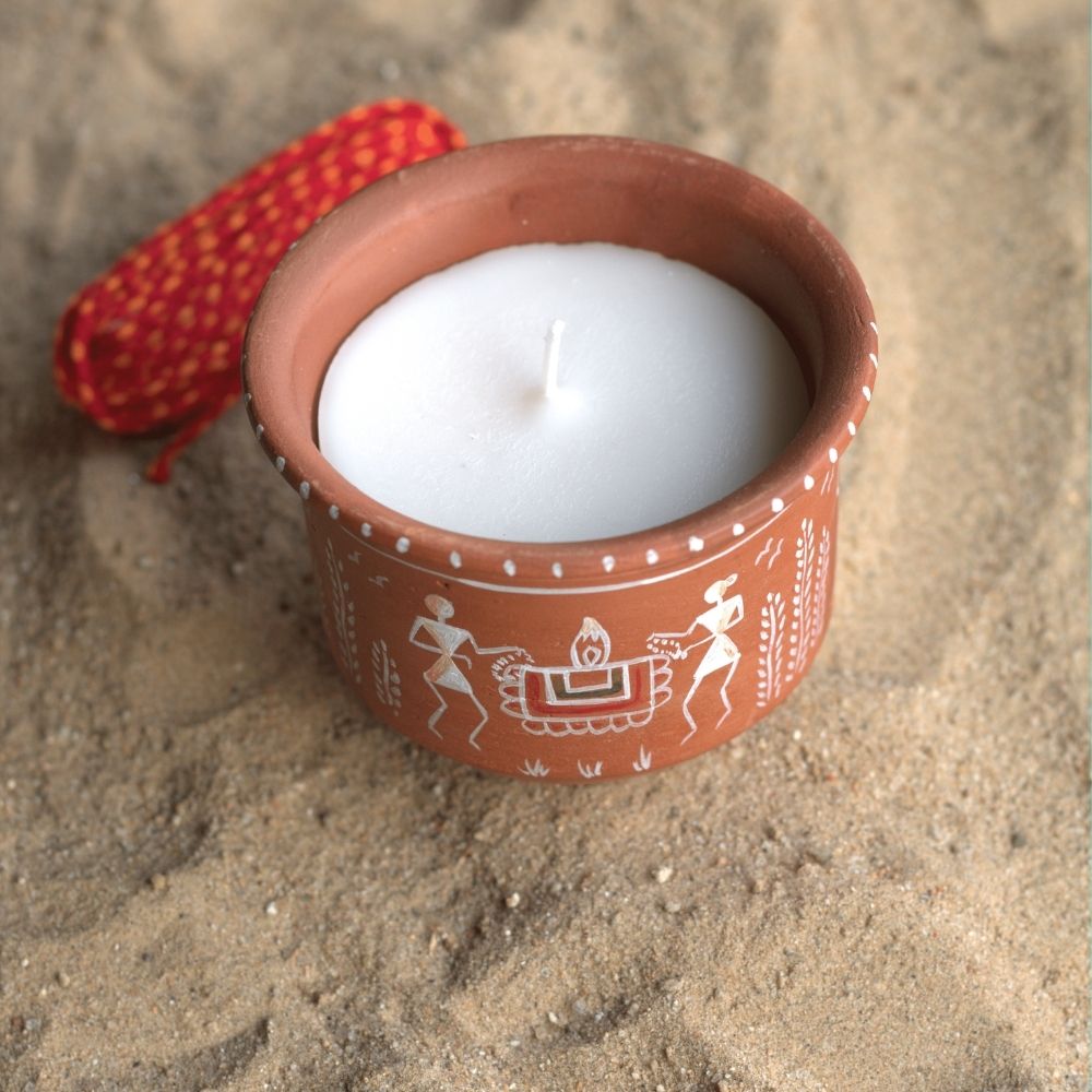 Terracotta Container Candle | Scented Soy Wax Candle