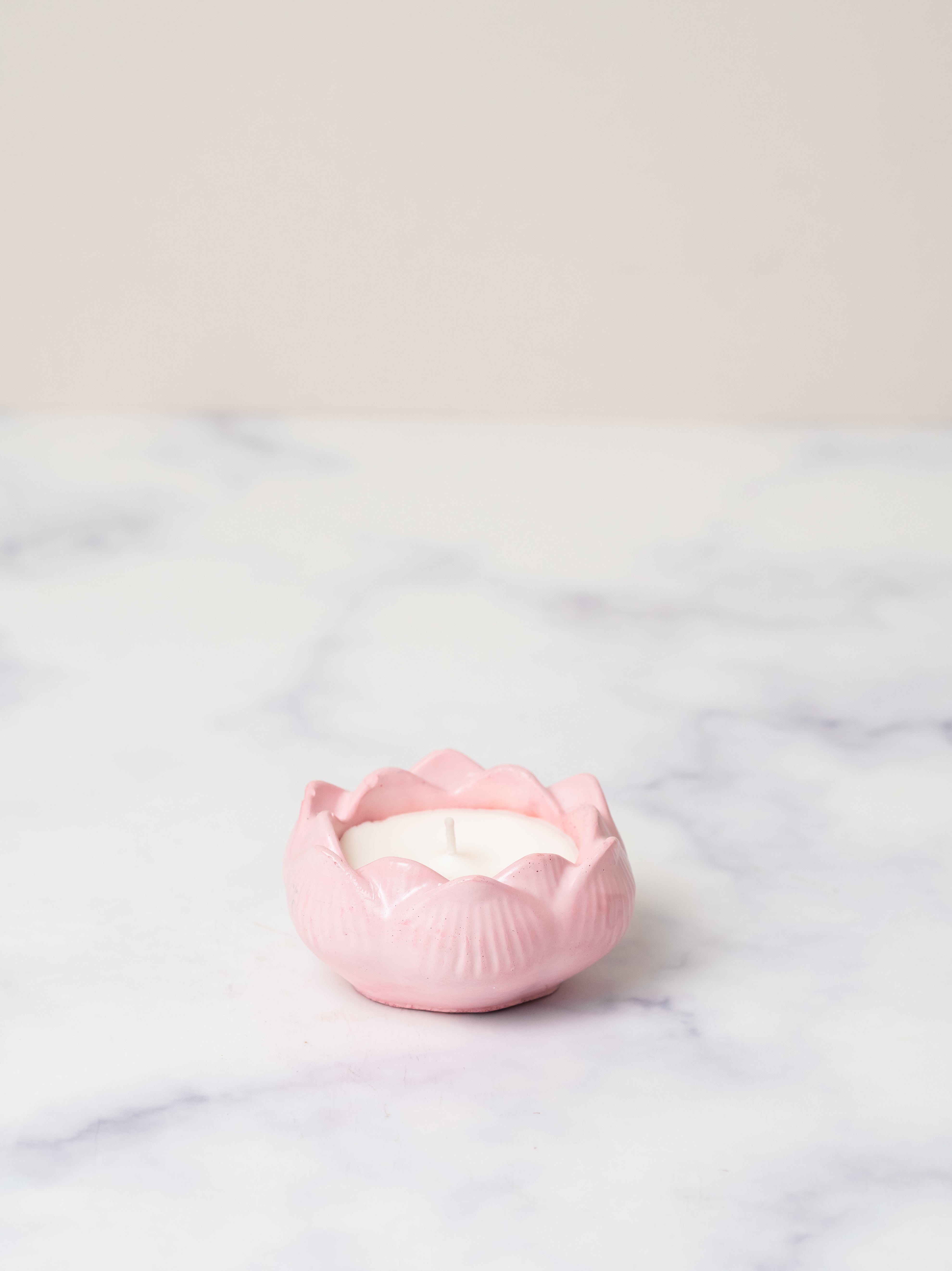 Lotus Concrete Container | Scented Soy Wax Candle