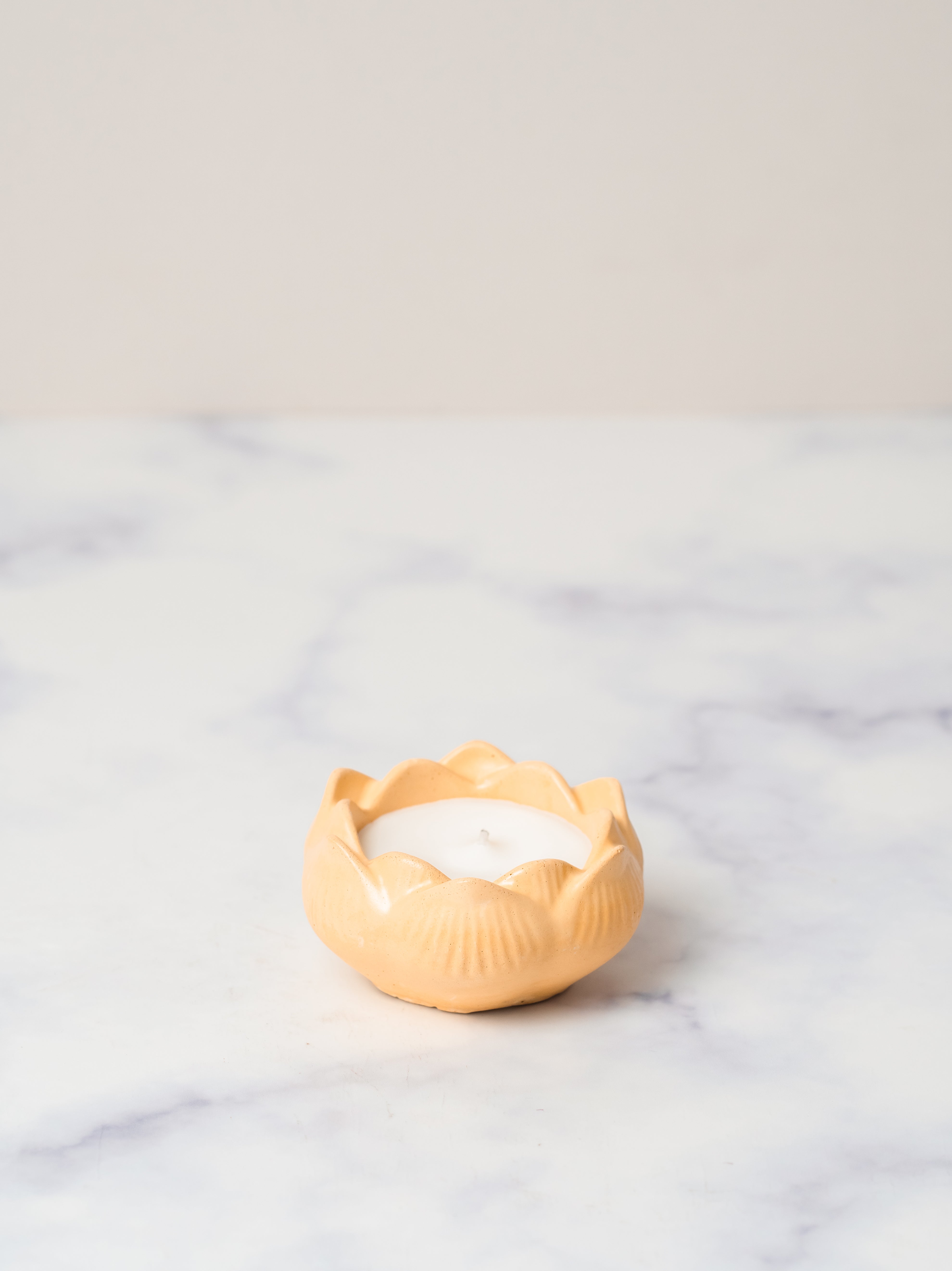 Lotus Concrete Container | Scented Soy Wax Candle