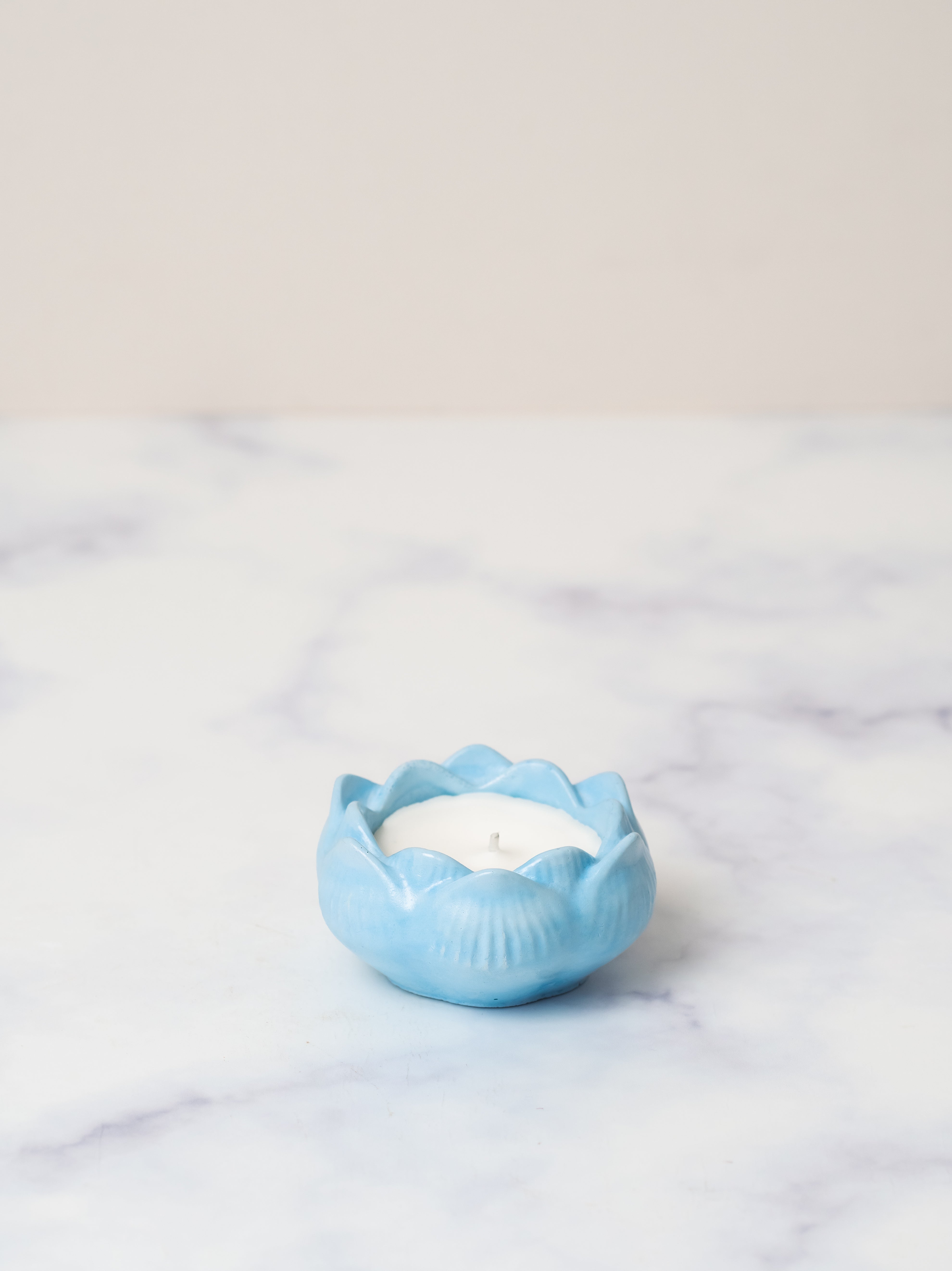 Lotus Concrete Container | Scented Soy Wax Candle