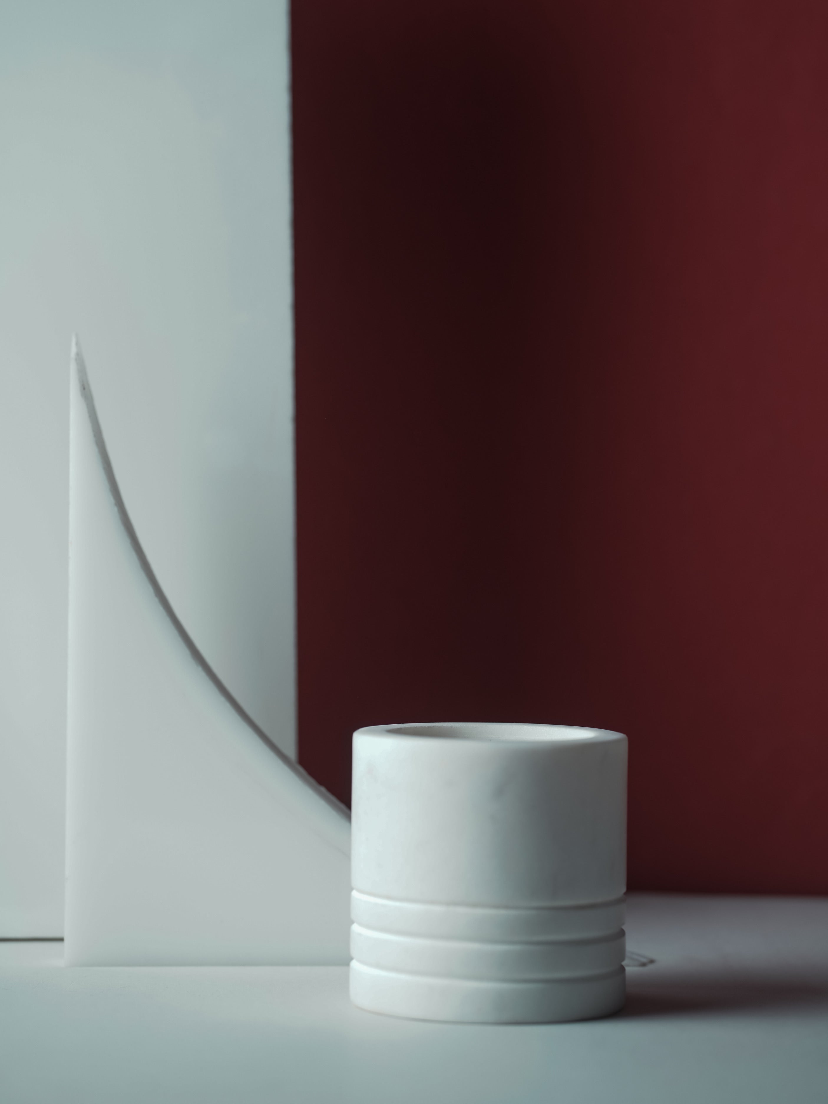 White Marble Candle | Modern Home Minimalist Luxury Decor