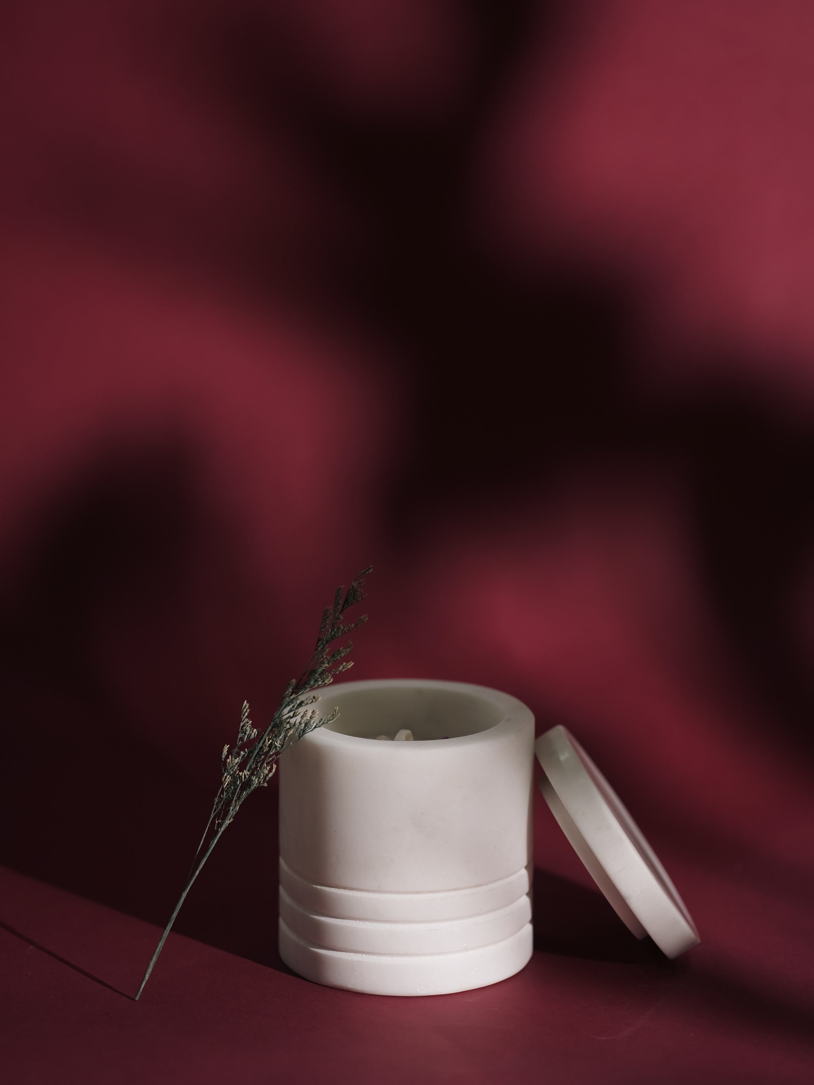 White Marble Candle | Modern Home Minimalist Luxury Decor