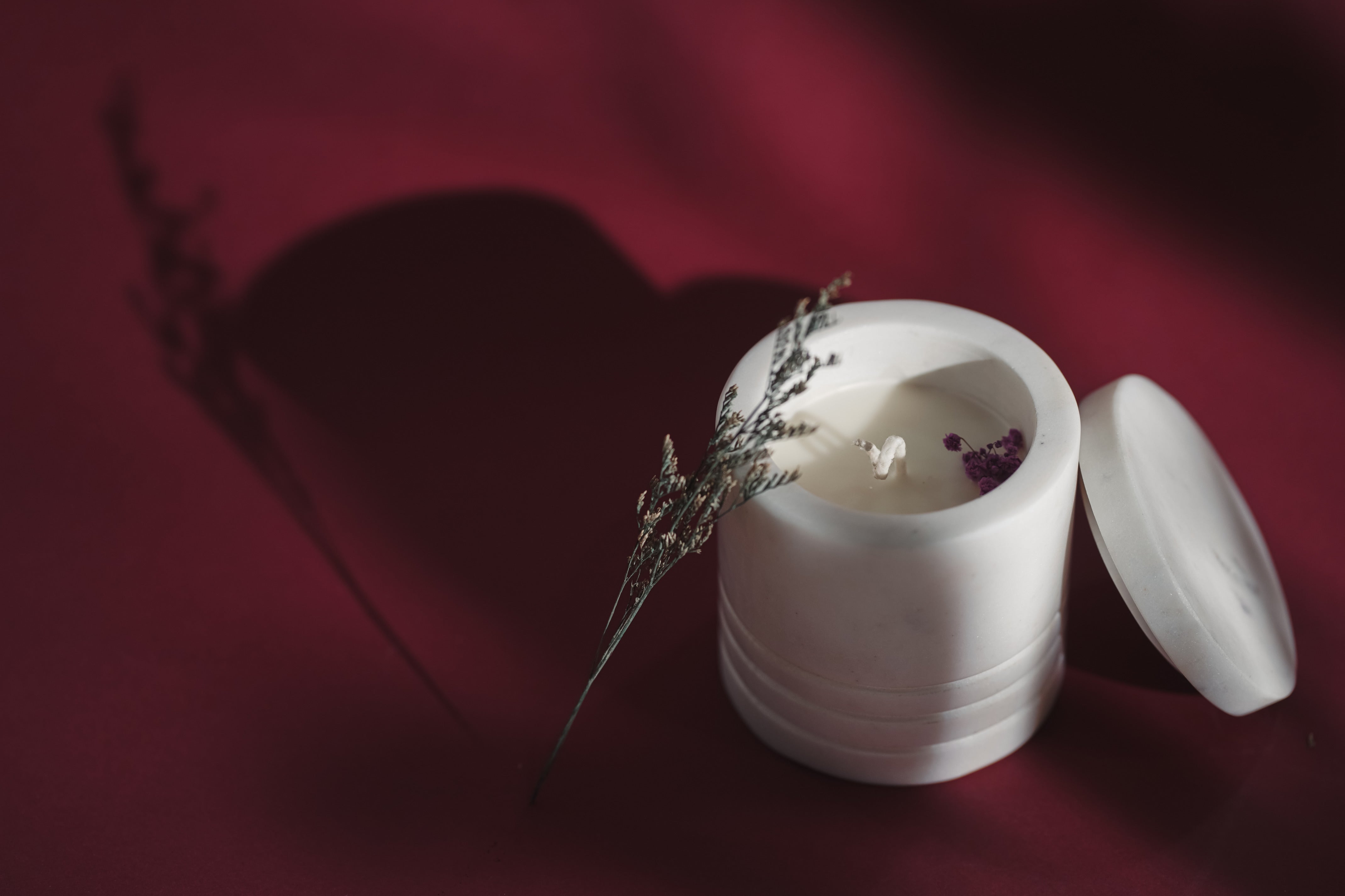 White Marble Candle | Modern Home Minimalist Luxury Decor