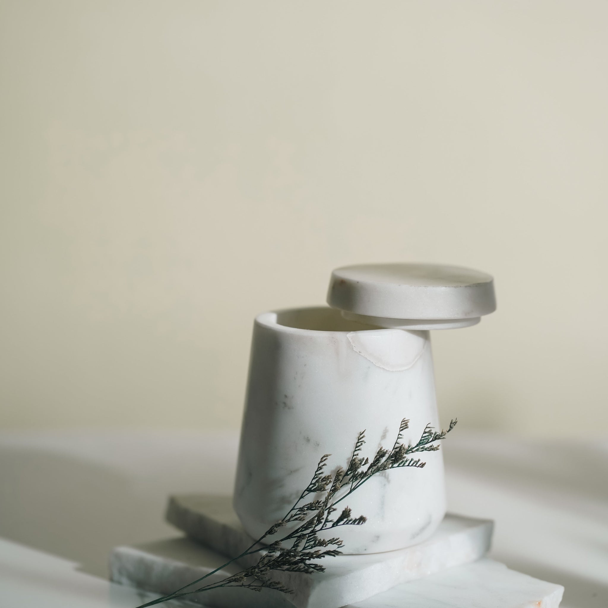 White Marble Refillable Candle | Modern Home Minimalist Luxury Decor