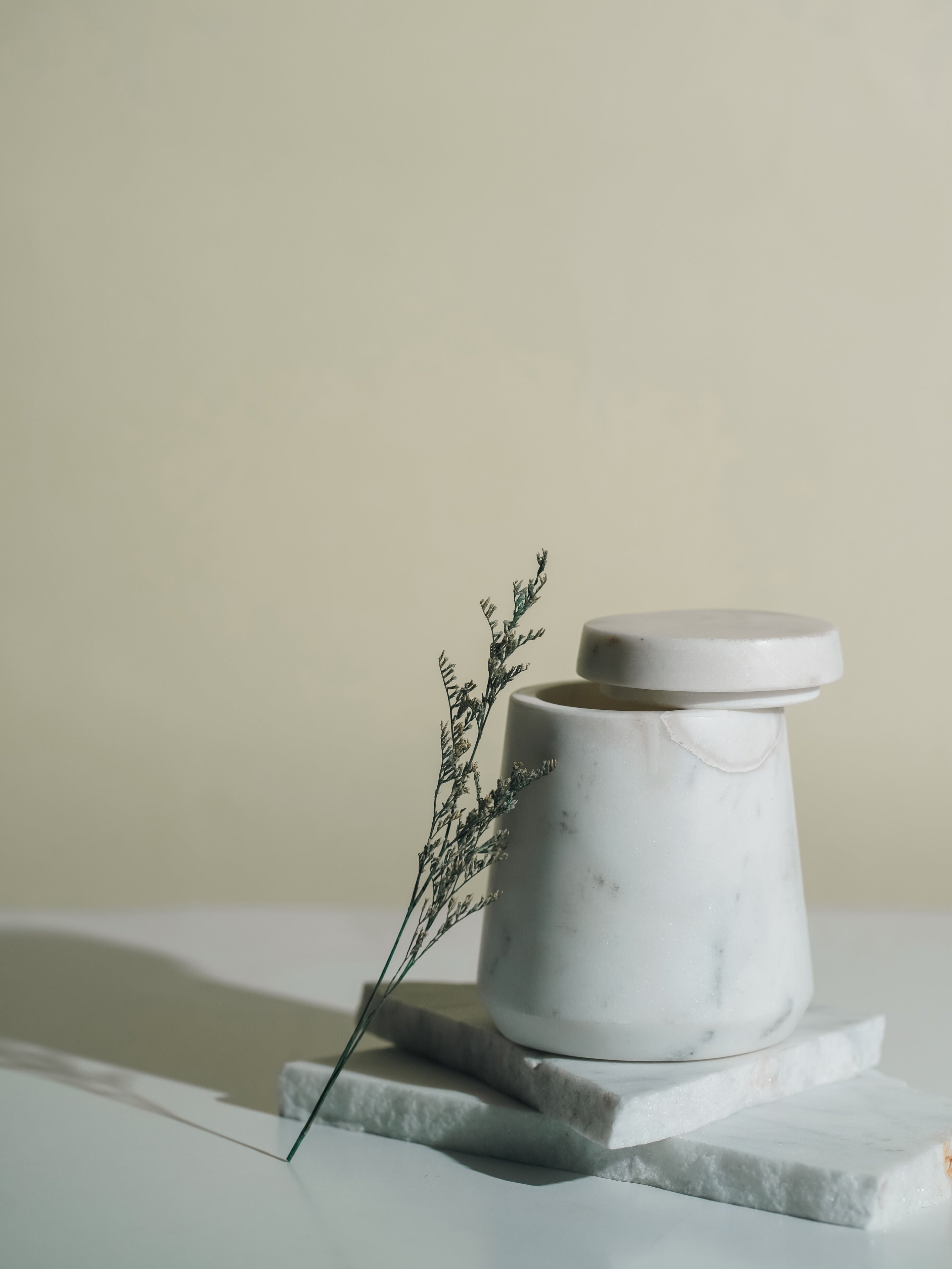 White Marble Refillable Candle | Modern Home Minimalist Luxury Decor