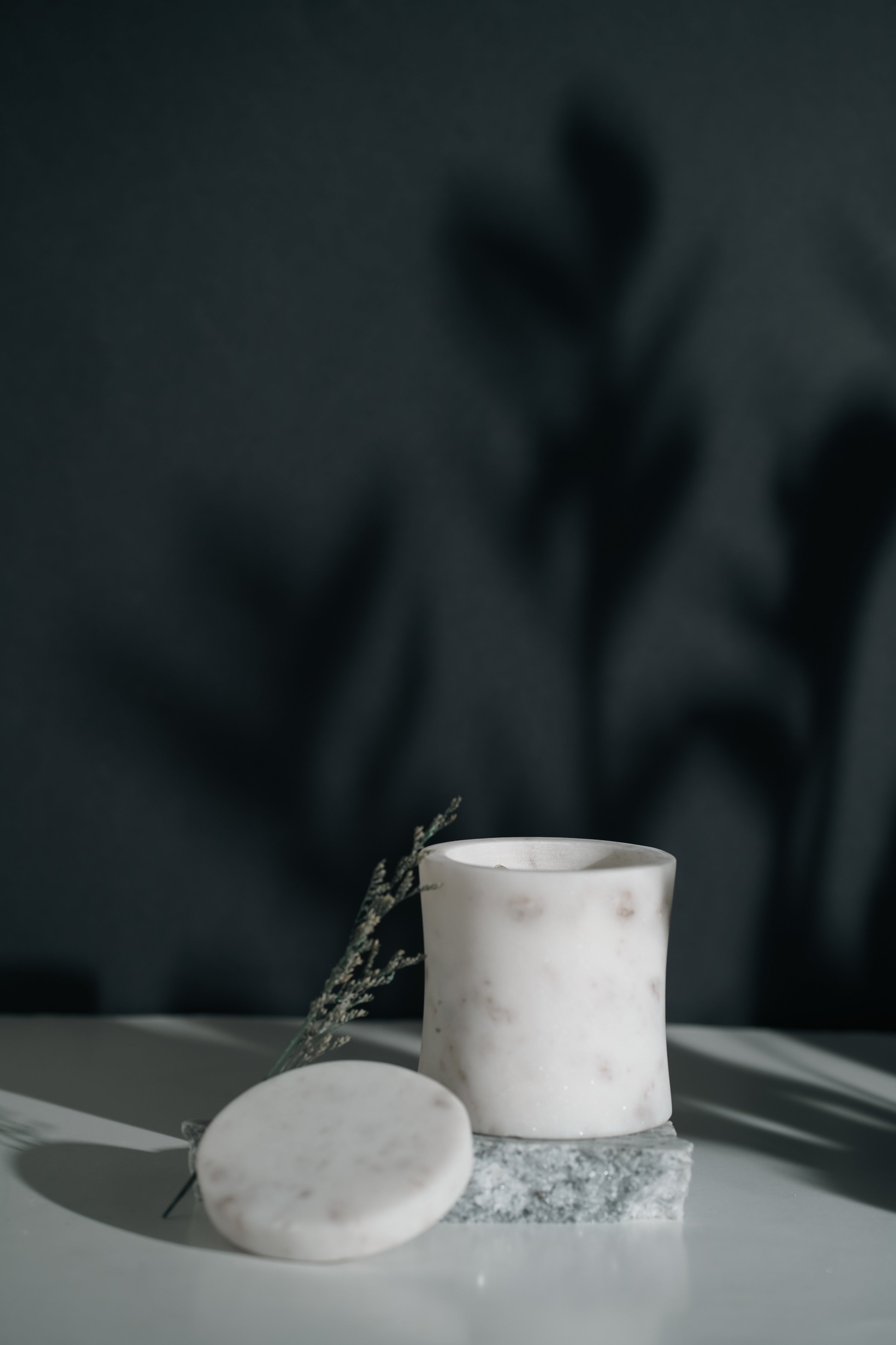 White Marble Refillable Candle | Modern Home Minimalist Luxury Decor