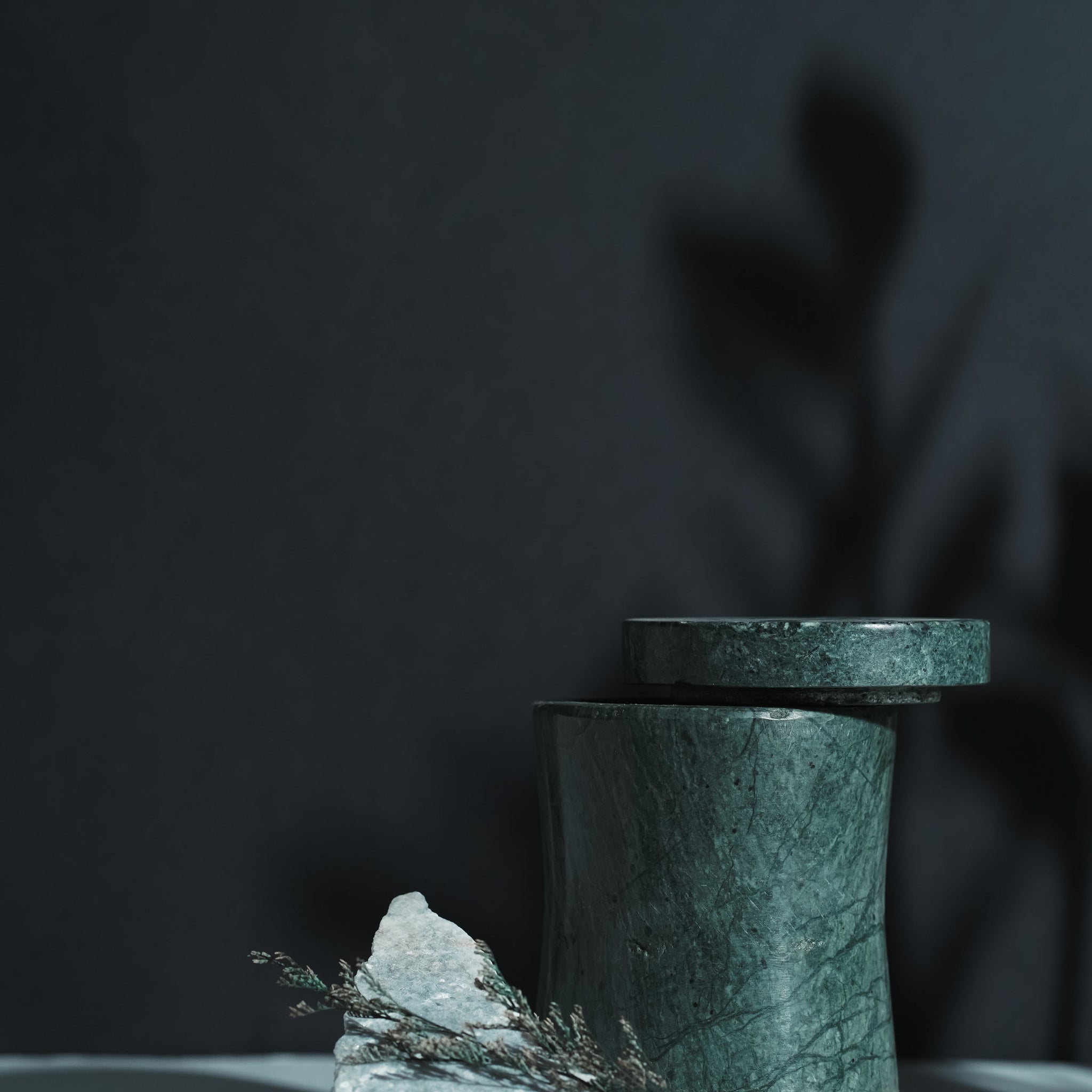 Granite Marble Refillable Candle | Modern Home Minimalist Luxury Decor