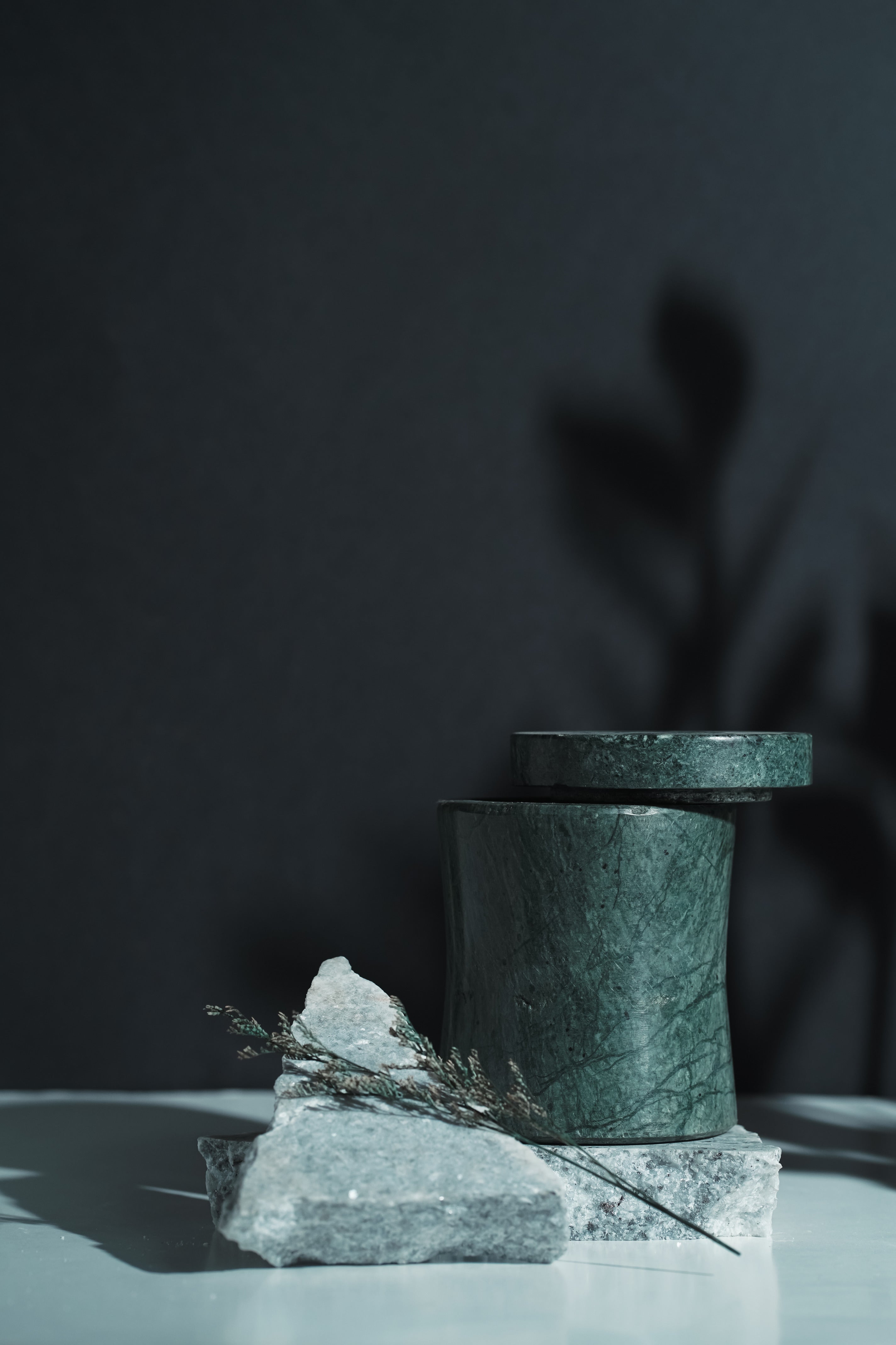 Granite Marble Refillable Candle | Modern Home Minimalist Luxury Decor