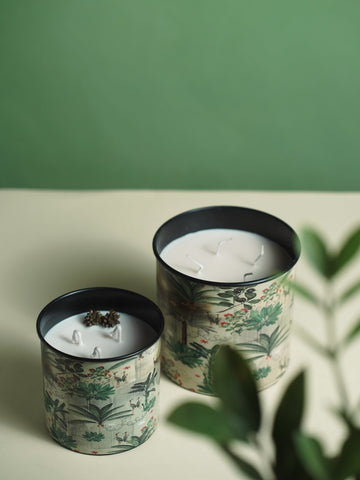 Green Iron Container Cookie Jar With Wooden Lid | Modern Minimalist Luxury Decor