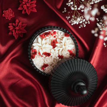 Valentine’s Black Candy Jar Candle | 5" | Scented Soy Wax Candle
